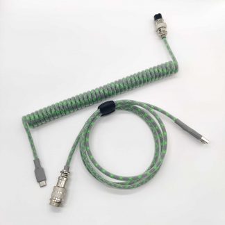 Custom green and grey usb c aviator cable