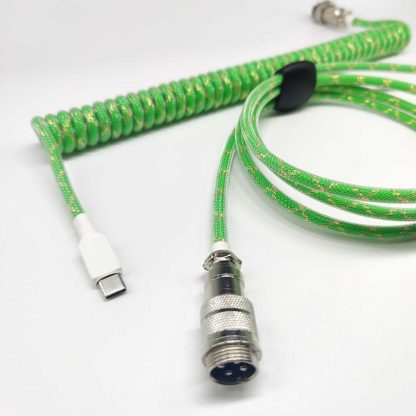Custom green usb c aviator cable