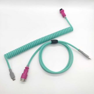 Custom green and pink aviator usb c cable